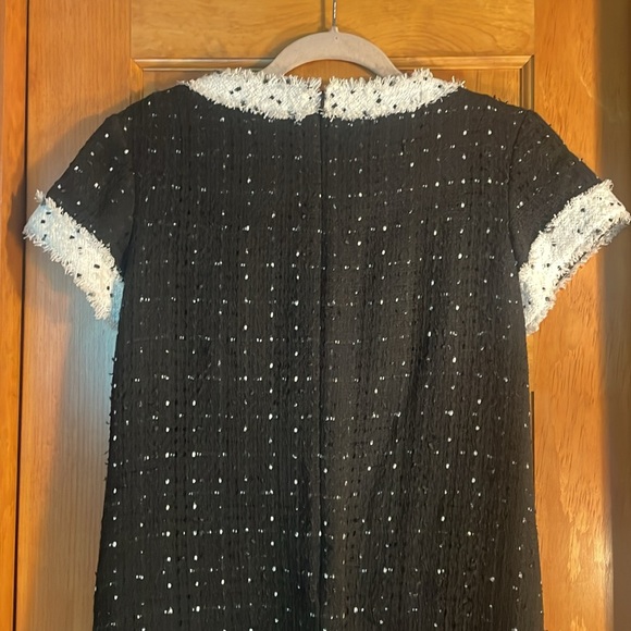 NEVER WORN still with tags Sara Campbell S/S Tweed shift w/fringe pockets black - Picture 4 of 4